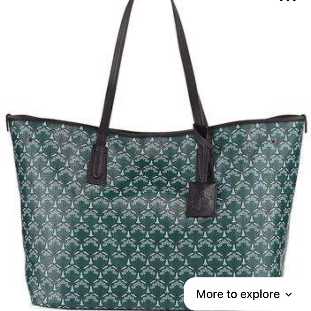 Sophisticated Green and Black Geometric Tote